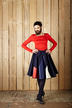 Image 2 of  for sleeve_red_skirt_blue